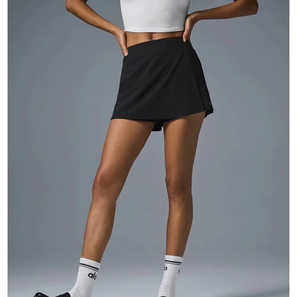 ALO Yoga Black Clubhouse Skort Skirt